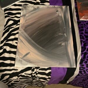 Abstract Gray and Black Canvas Art